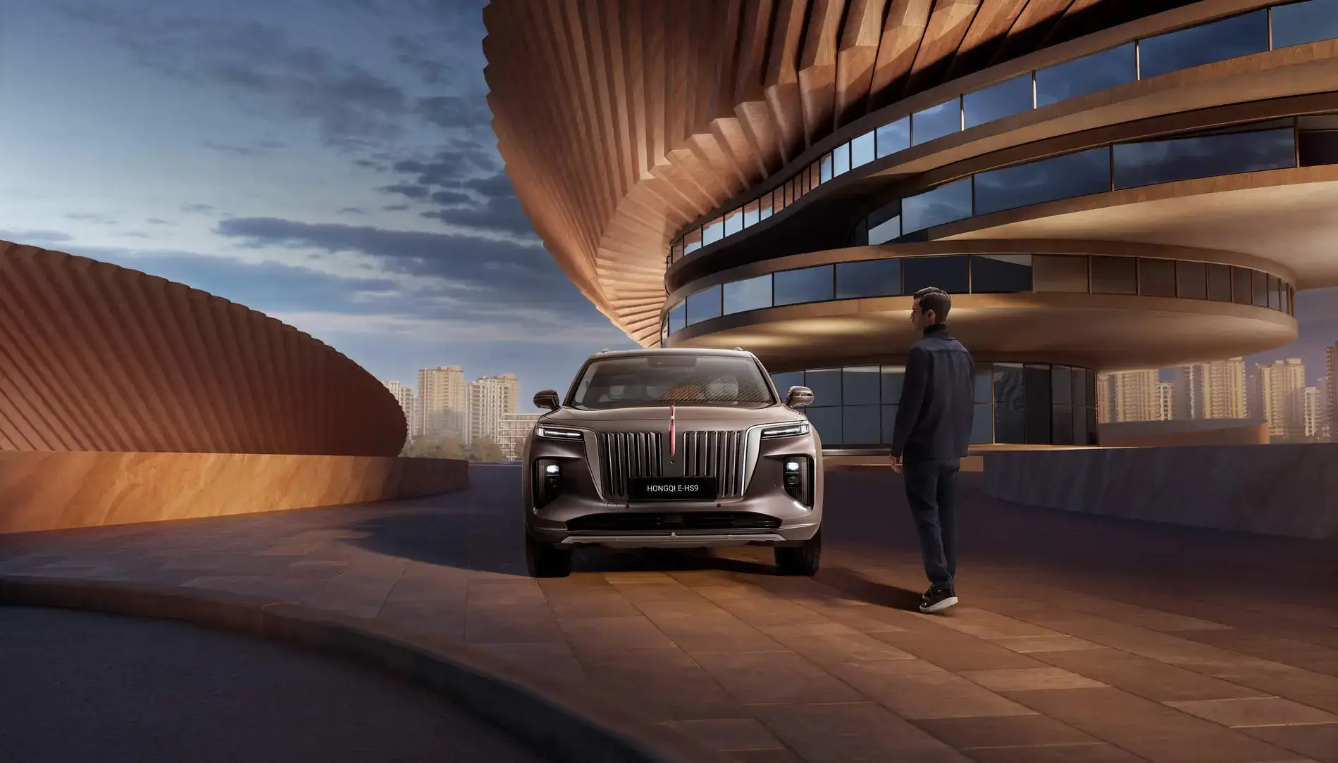 HONGQI E-HS9 — вид спереди